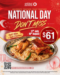 National Day Promo - Half Ribs + Half Chicken Mandi at $61